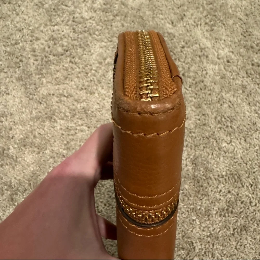 Michael Kors zippered accent pebbled leather zip around wallet